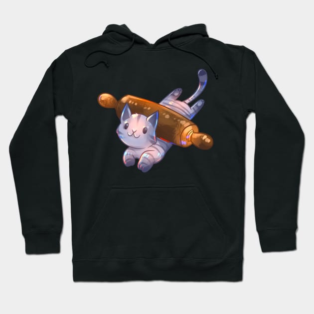 Rolling Pin Cat Hoodie by Claire Lin